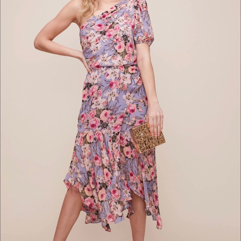 ASTR Adriana One Shoulder Floral Dress NWT